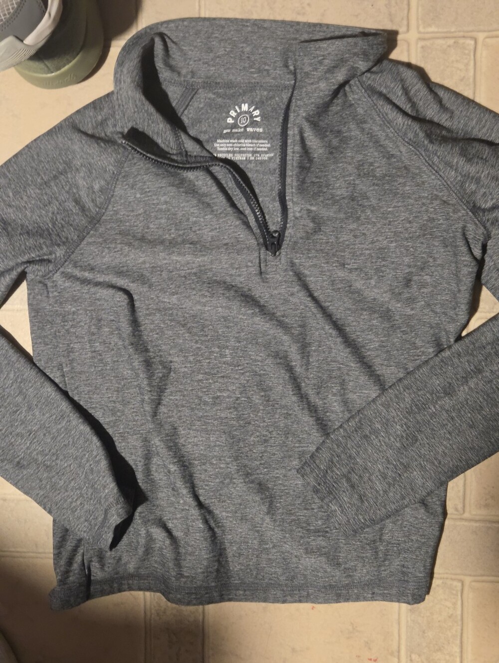 Primark Boy's Heather Gray Half-Zip Pullover Sweater